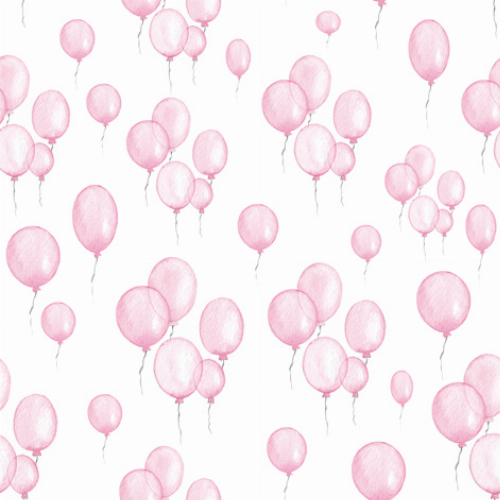 Viele kleine rosa Luftballone - Servietten 33x33 cm
