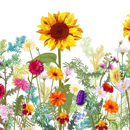Wilde Sonnenblumen  - Servietten 33x33 cm