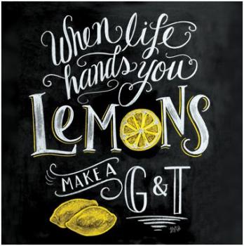 Blackboard Lemons - Servietten 33x33 cm