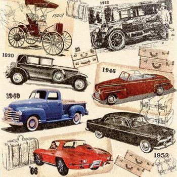 Classic Cars - Servietten 33x33 cm