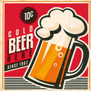 Cold beer - Servietten 25x25 cm