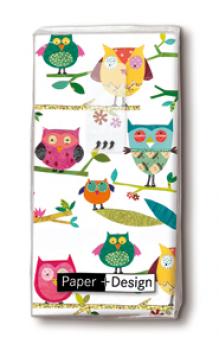 Colourful Owls - Papiertaschentücher