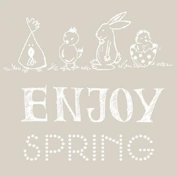 Enjoy Spring Taupe - Servietten 33x33 cm
