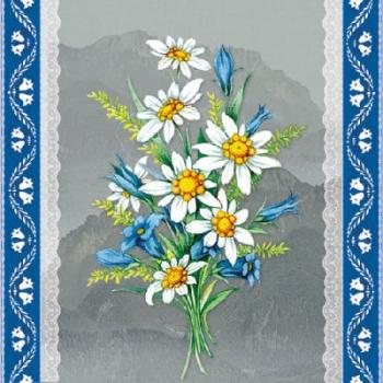 Alpen Bouquet - Blumenservietten 33x33 cm
