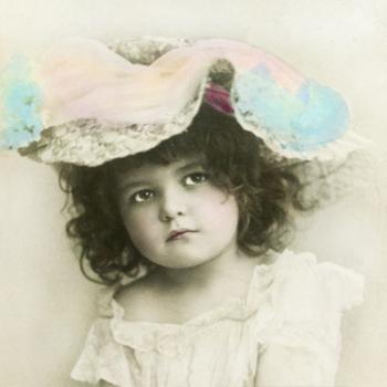 Girl with hat - Servietten 33x33 cm