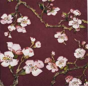 Kirschblüte, himbeere - Servietten 33x33 cm