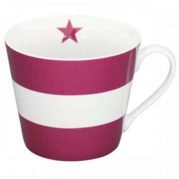 Mega Stripes plum – Happy cup Krasilnikoff Tasse