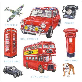 London Icons - Servietten 33x33 cm