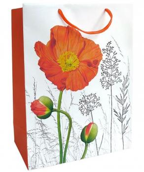 Orange poppy - Geschenktasche groß