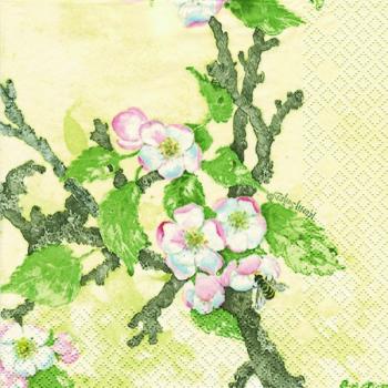 Painted Apple Blossom - Servietten 33x33 cm