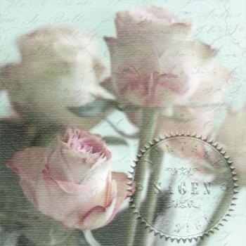 Pink roses bouquet - Servietten 33x33 cm