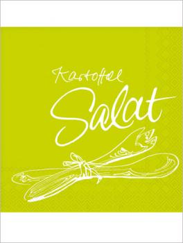 Rezept Salat - Servietten 33x33 cm