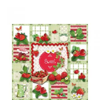 Sweet Strawberries - Servietten 25x25 cm